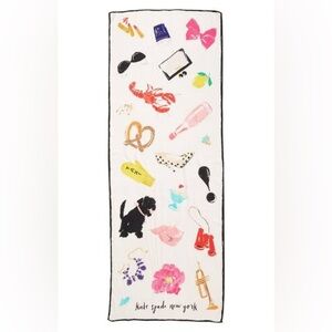 Kate Spade New York Scarf Women’s OS Cream Illustrated Things We Love Scarf